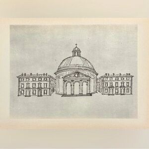 CHURCH -ARICIA Giovanni Gian Lorenzo Bernini Fine Art Print Antique Vintage 40’s